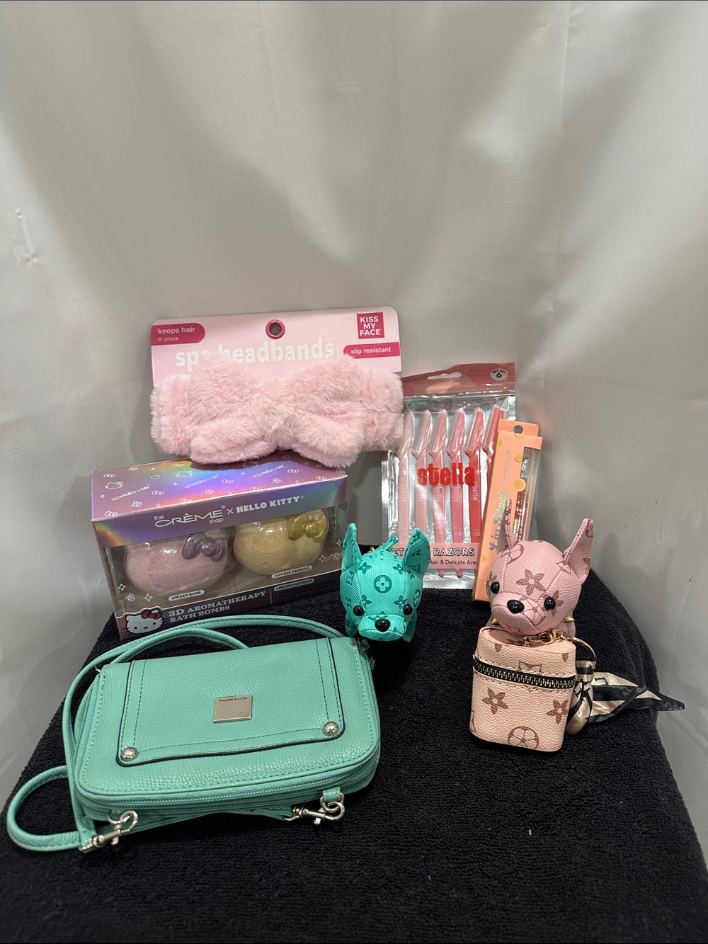 Stella Pink Plush Headband & Mint Crossbody Bag Gift Set - Pets Small Pets NWT